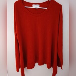 Sag Harbor Red Crew Neck Sweater